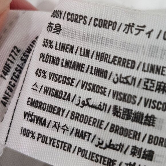 Abercrombie & Fitch Top and Shorts Set Sz Small Embroidered Eyelet White & Black - Picture 11 of 11